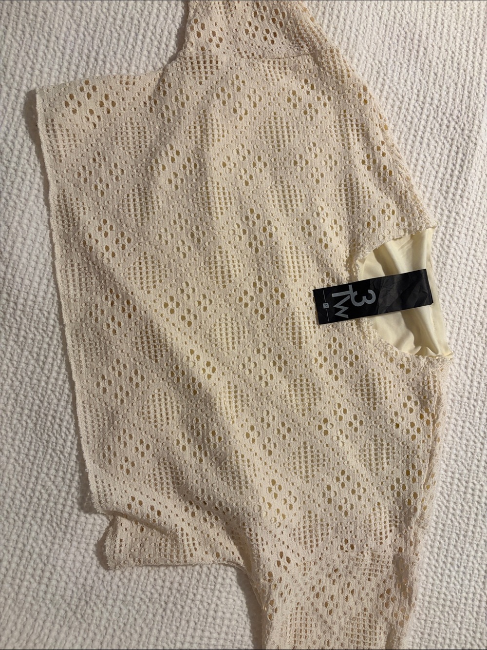 Crochet Lace Crop Top in Cream